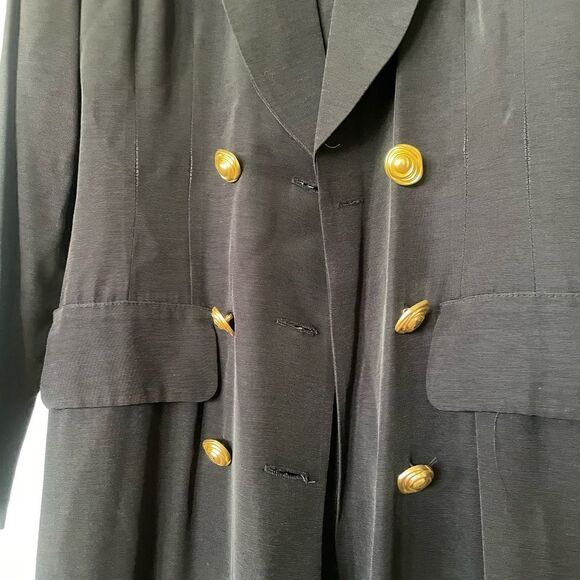 Black gold button dress jacket - Picture 7 of 7